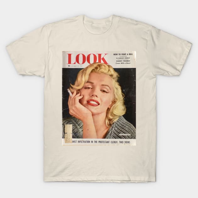Marilyn Monroe Look Smoking T-Shirt by botokgetuk